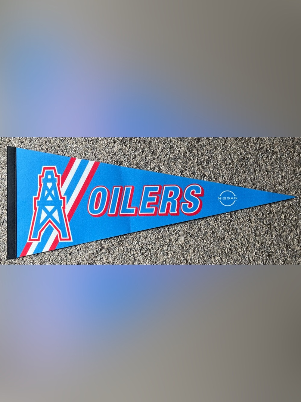 Tennessee Oilers Blue Felt Pennant, Nissan TN